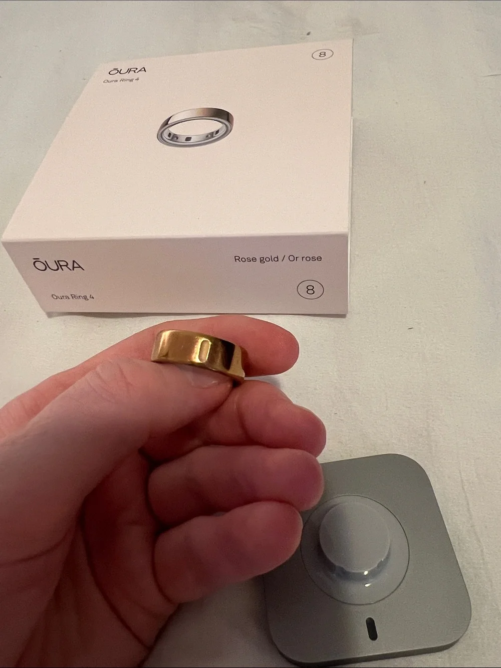 Oura Ring – Rose Gold Finish with Silver Interior